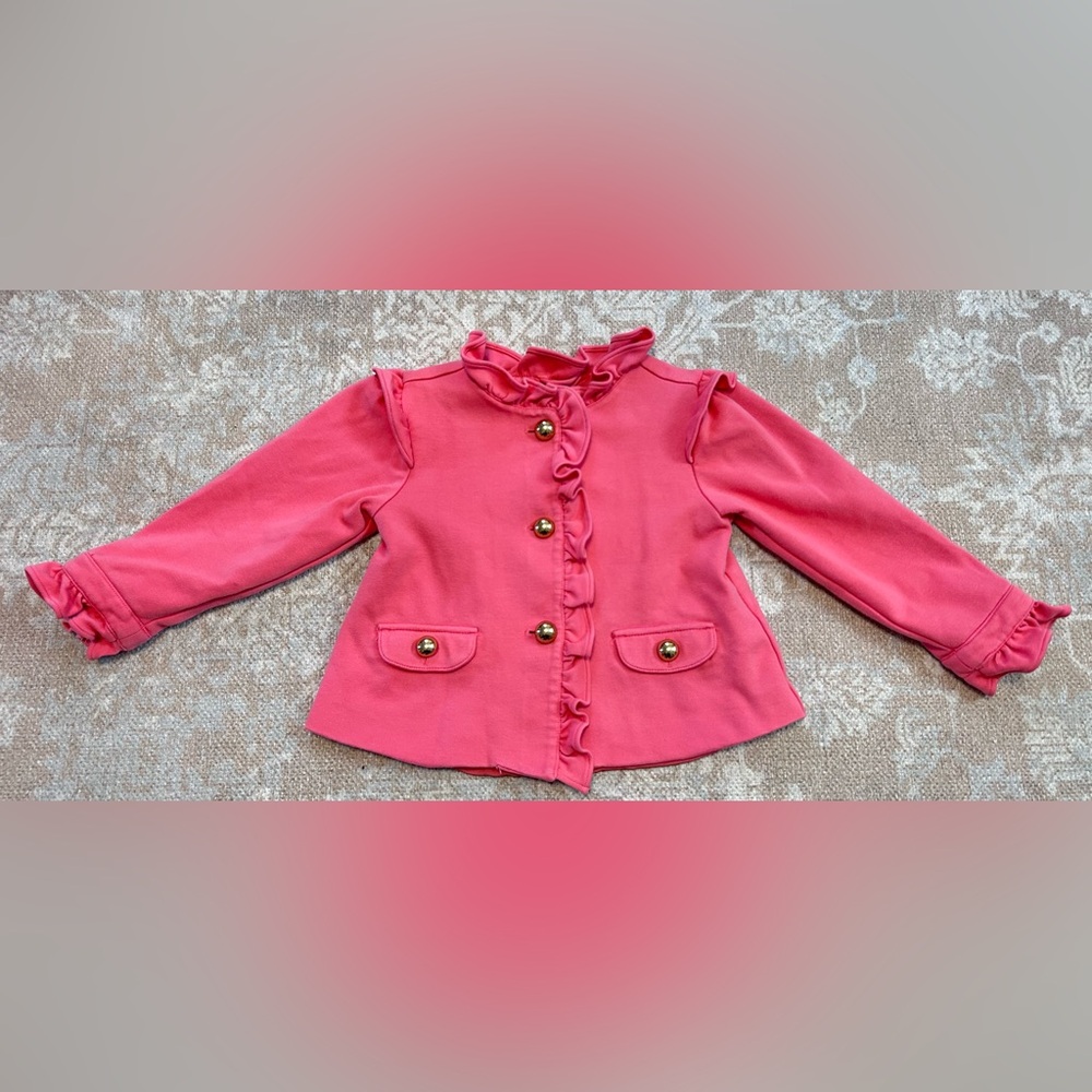 3 &4, Janie and Jack Pink Jacket with Ruffles